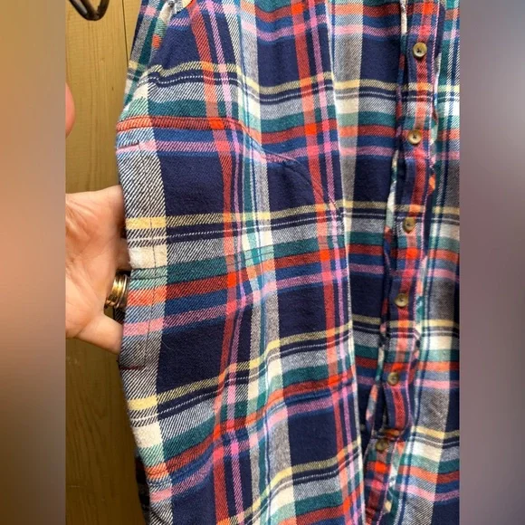 Free People Girl Meets Boy Plaid Shirt - Picture 3 of 8